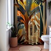 Unique Tropical Art Deco Shower Curtain For A Stylish Bathroom