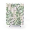 Unique Tropical Decor Shower Curtain with Palm Leaves Print