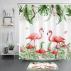 Unique Tropical Plant Butterfly Mushroom Flamingo Shower Curtain for Bathroom Decor