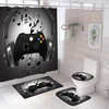 Unique Video Game Shower Curtain Kids Boys Gaming Bath Curtain Modern Gamer Bathroom Decor Teens Gamepad