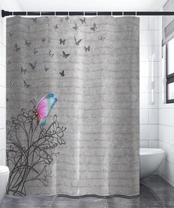 Unique Waterproof Butterfly Shower Curtain - Stylish Bathroom Decor Idea