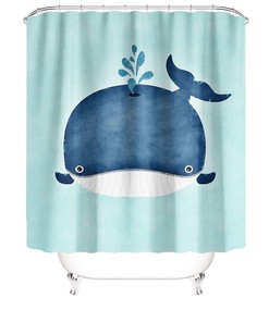 Unique Whale Shower Curtain for One-of-a-Kind Bathroom Style