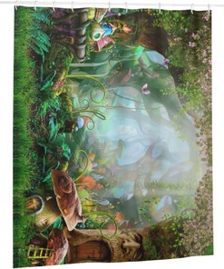 Unique and Funky Trippy Mushroom Shower Curtain with 3D Bathroom Curtains
