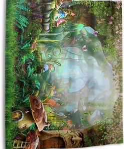 Unique and Funky Trippy Mushroom Shower Curtain with 3D Bathroom Curtains