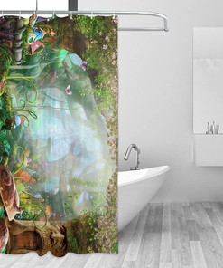 Unique and Funky Trippy Mushroom Shower Curtain with 3D Bathroom Curtains
