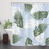 Unique and Modern Palm Leaves Shower Curtain for Contemporary Bathroom Decor