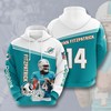 Unisex Miami Dolphins 3D Hoodie With 14 Ryan Fitzpatrick 41 Design, Cool Gifts For Fans
