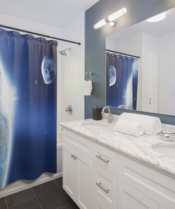 Universal Love Full Moon Shower Curtain For A Romantic Bath