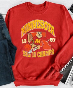 University Of Minnesota Big 10 Basketball Champs T-Shirt - Vintage Style Sweatshirt