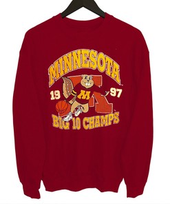 University Of Minnesota Big 10 Basketball Champs T-Shirt - Vintage Style Sweatshirt