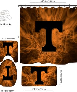 University Team Baseball or Football Shower Curtain for a sporty and waterproof bathroom