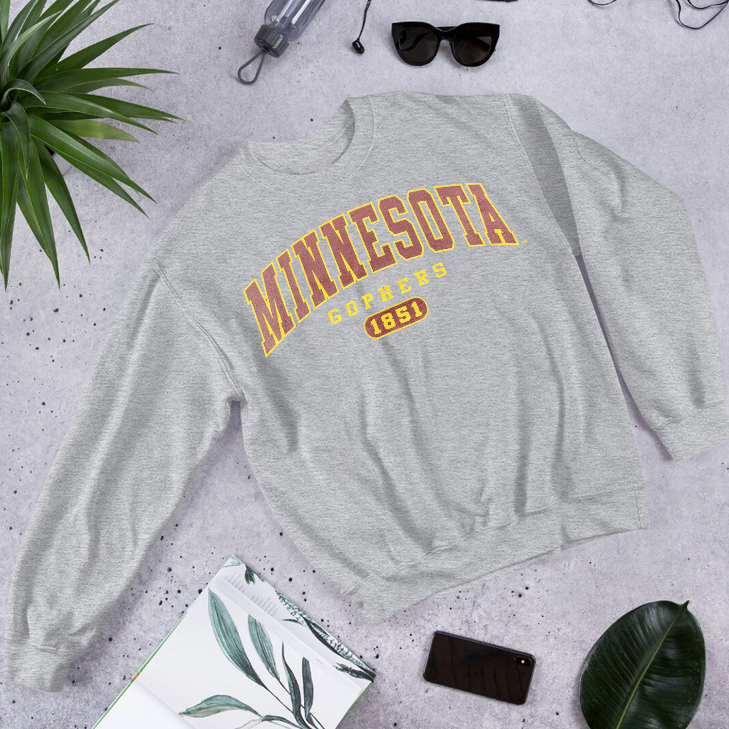 University of Minnesota Golden Gophers Crewneck Sweatshirt Full Size - NCAA College Football Shirt