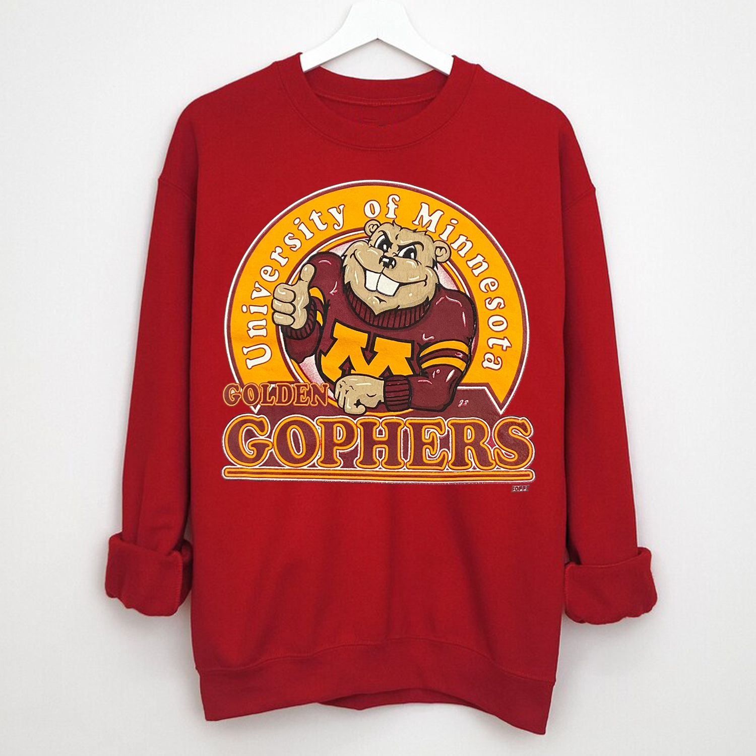 University of Minnesota Golden Gophers Crewneck Sweatshirt - Soffe Made USA NCAA College Shirt