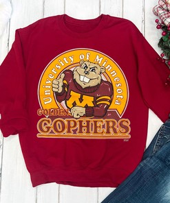 University of Minnesota Golden Gophers Crewneck Sweatshirt - Soffe Made USA NCAA College Shirt