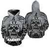 Unleash Your Spooky Style With This Las Vegas Raiders Halloween Pumpkin Skull Print 3D Zip Hoodie