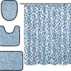 Unleash Your Wild Side With Alaza Trendy Leopard Print Shower Curtain And Mat Set!