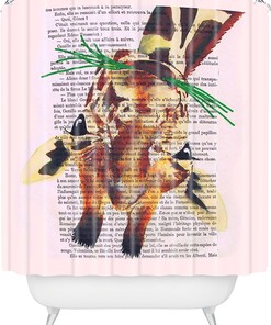 Upside Down Giraffe Shower Curtain By Coco De Paris - A Unique Print For Your Bathroom