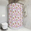 Urban n Look - Unicorn and Rainbow Style Shower Curtain to Add Color to Your Bathroom 
