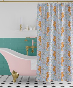 Urchin Lilac Royal Reef Shower Curtain in 3 Sizes - Gorgeous Bathroom Decor 