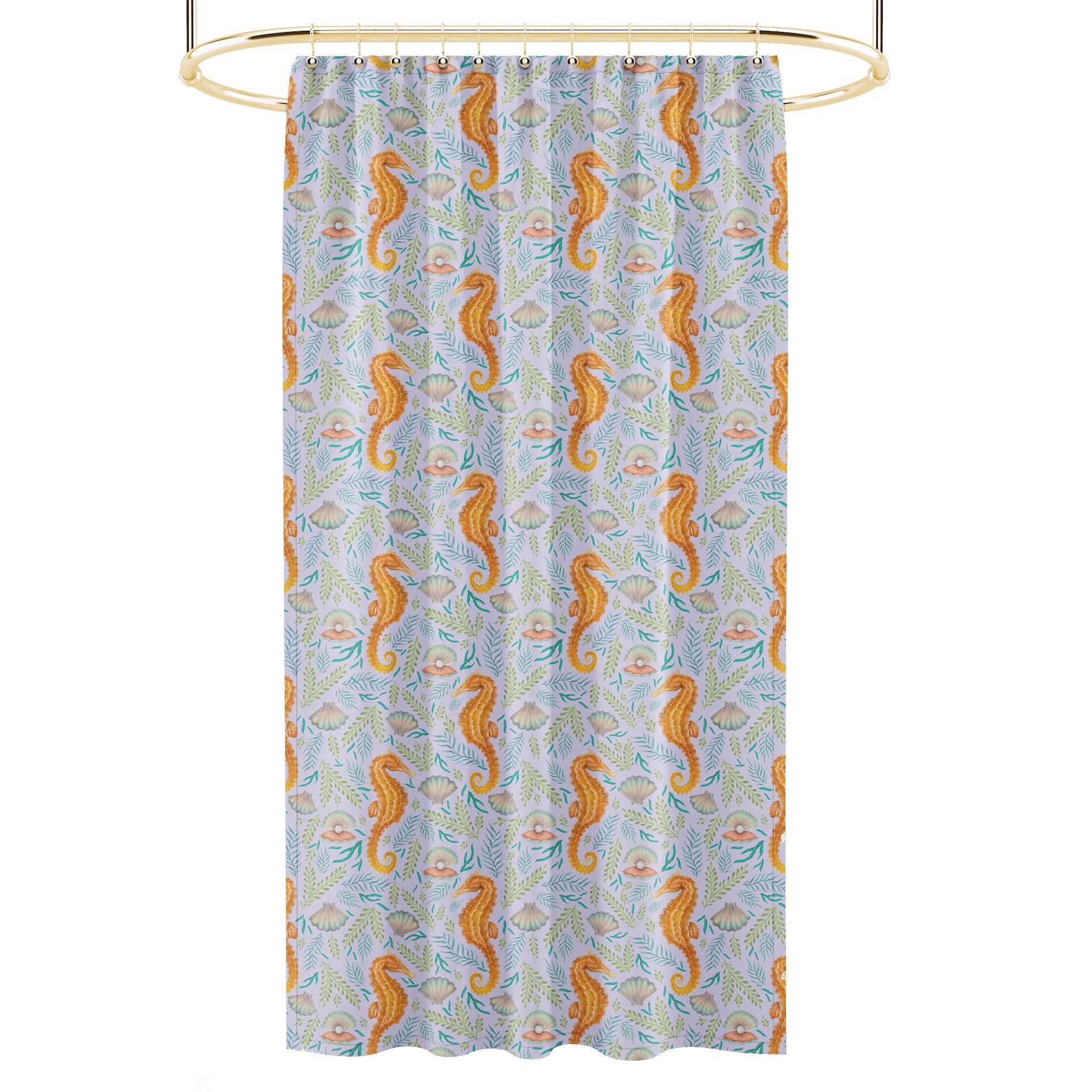 Urchin Lilac Royal Reef Shower Curtain in 3 Sizes - Gorgeous Bathroom Decor