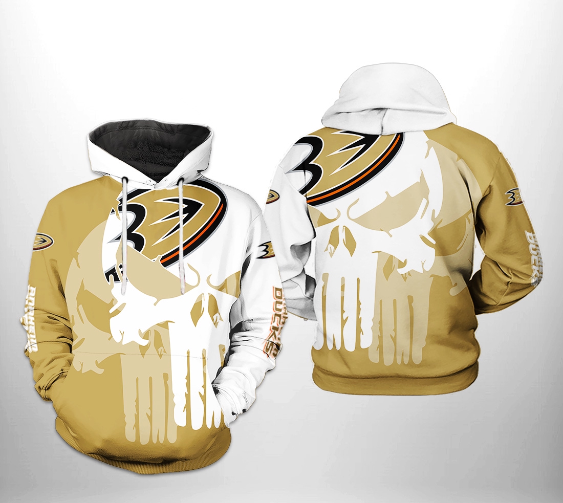 Us Flag 3D All Over Print Zip Up Hoodie - Anaheim Ducks Nhl Edition
