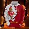 Usc Trojans Mascot Long Sleeve 3D Zip Hoodie For Fans