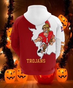 Usc Trojans Mascot Long Sleeve 3D Zip Hoodie For Fans