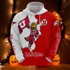Utah Utes Mascot Long Sleeve 3D Zip Hoodie For Fans