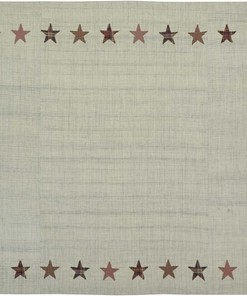 VHC Brands Abilene Star Fabric Shower Curtain for Rustic Western Decor
