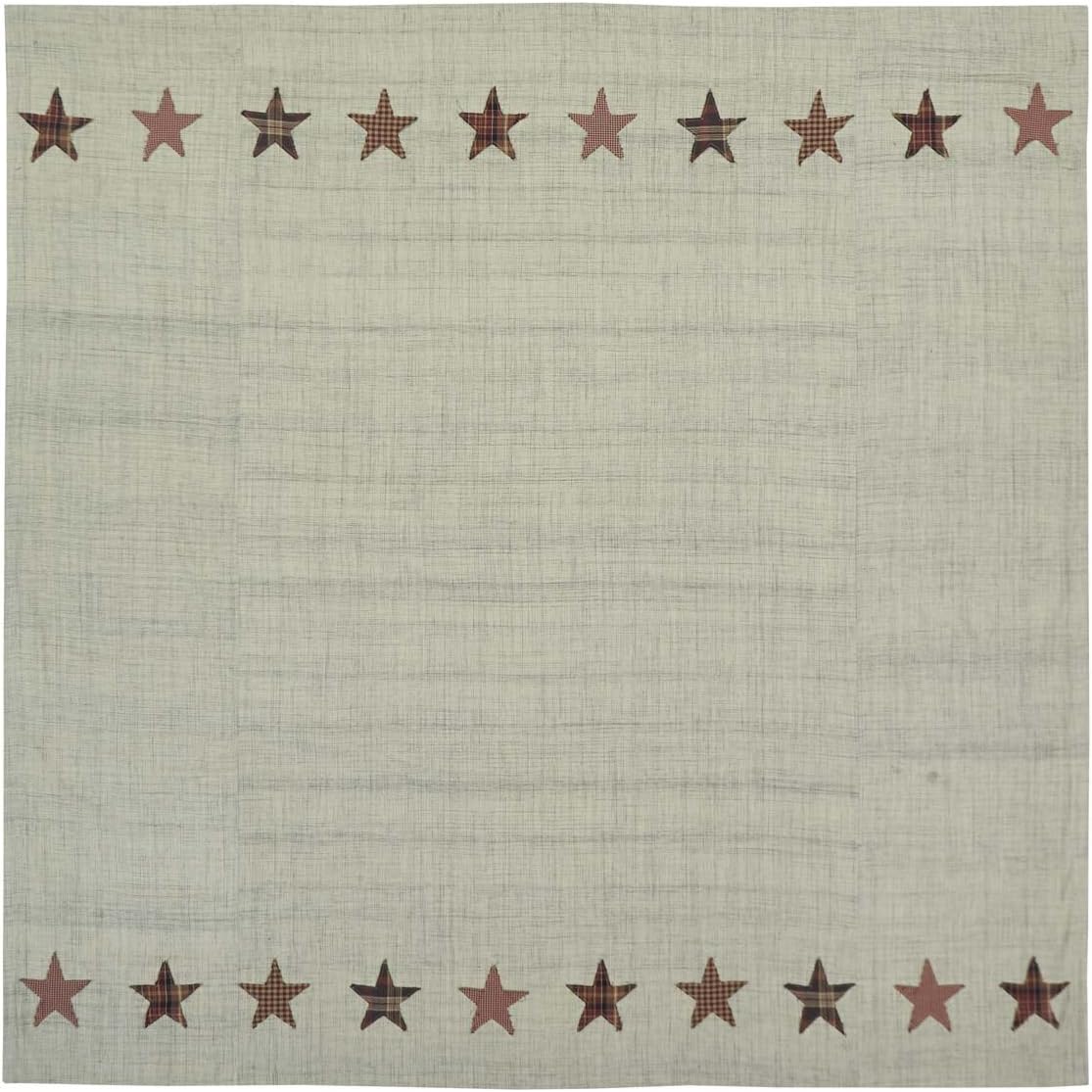 VHC Brands Abilene Star Fabric Shower Curtain for Rustic Western Decor