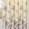 Valentina Blue Birds & Butterflies Shower Curtain | Floral Pale Yellow Restroom Bathroom Bathtub Decor