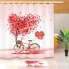 Valentine Love Heart Tree Shower Curtain - Waterproof Bathroom Accessory
