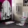Valentine'S Day Couples Figure Eiffel Tower Bathroom Decor Shower Set