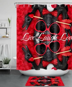 Valentine'S Day Cupid Arrow Shower Curtain - Funny And Cute Bathroom Accessory For Love And Romance