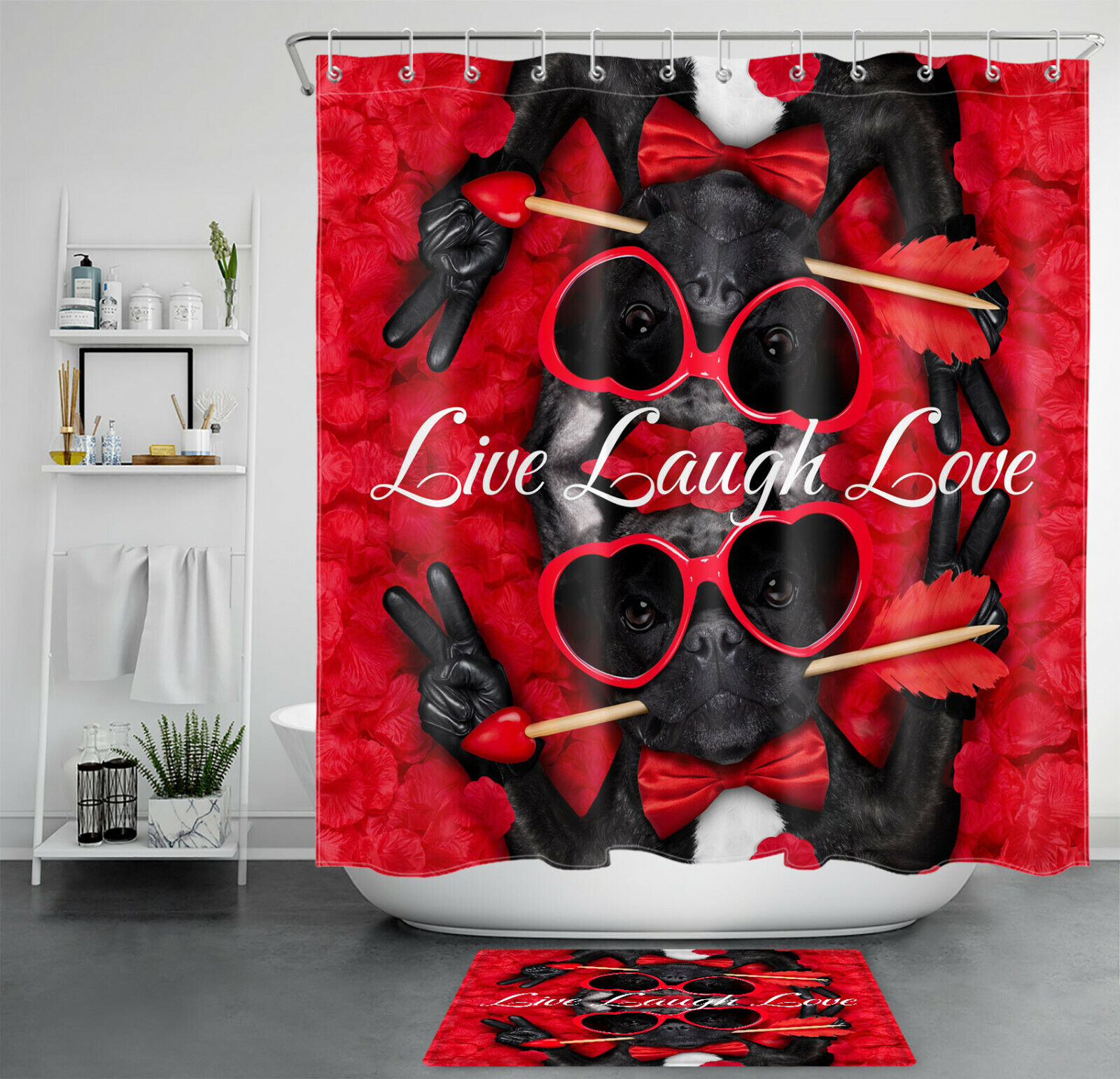 Valentine'S Day Cupid Arrow Shower Curtain - Funny And Cute Bathroom Accessory For Love And Romance