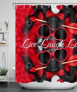Valentine'S Day Cupid Arrow Shower Curtain - Funny And Cute Bathroom Accessory For Love And Romance