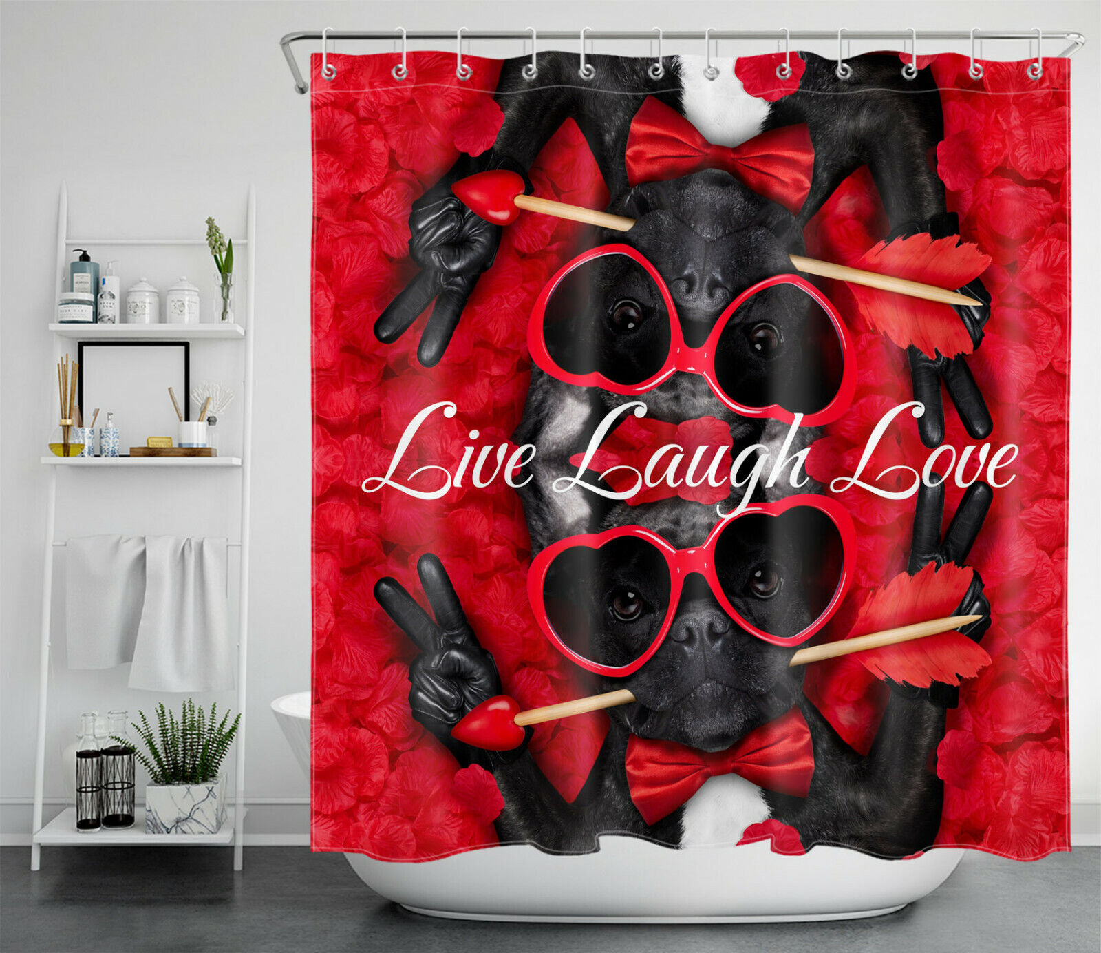 Valentine'S Day Cupid Arrow Shower Curtain - Funny And Cute Bathroom Accessory For Love And Romance