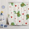 Valentine'S Day Shower Curtain, Falling Love Hearts Cute Frogs Red Lips Bathroom Decor Set - Ecotob