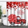 Valentine's Day Balloons Shower Curtain, Fun and Romantic Bathroom Accessory for Your Special Day