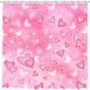 Valentines Day Early 2000S Roman Heart Shower Curtain For Bathroom Decor With Full Size Curtain