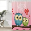 Valentine's Day Owl Couple Romantic Shower Curtain for a Love-inspired Bathroom