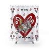 Valentine's Day Red and White Fairy Shower Curtain for Romantic Bathroom Decor, 72x72 - Shower Curtain Ideas