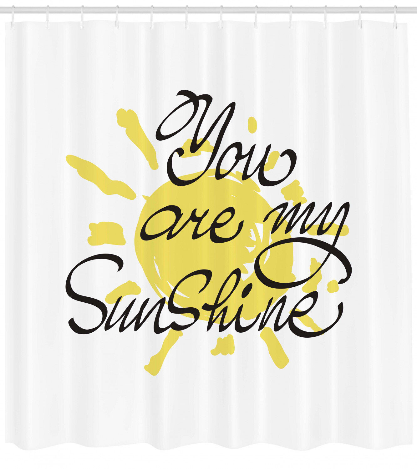 Valentines Sun Romance White Shower Curtain, Perfect for Romantic Couples, Waterproof and Eye-catching