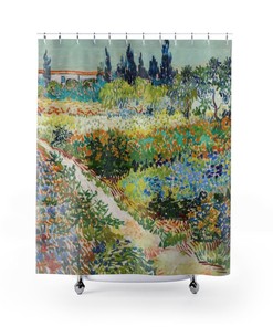 Van Gogh Garden Painting Art Shower Curtain - Vincent Van Gogh Inspired
