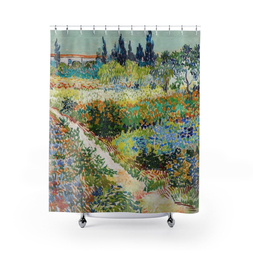 Van Gogh Garden Painting Art Shower Curtain - Vincent Van Gogh Inspired