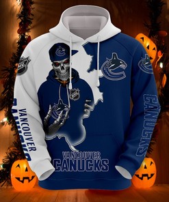 Vancouver Canucks All Over Print Zipper Hoodie For Fans