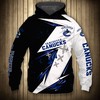 Vancouver Canucks Cartoon Graphic All Over Print 3D Zip Hoodie For Fans