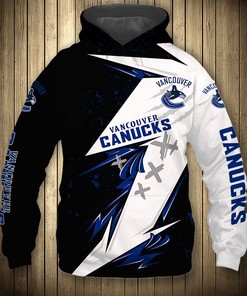 Vancouver Canucks Cartoon Graphic All Over Print 3D Zip Hoodie For Fans