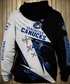 Vancouver Canucks Cartoon Graphic All Over Print 3D Zip Hoodie For Fans