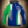 Vancouver Canucks Thunder Design All Over Print 3D Pullover Nhl Hoodie